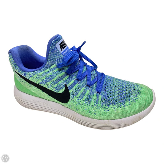 Shoes Athletic By Nike In Blue & Green, Size: 7