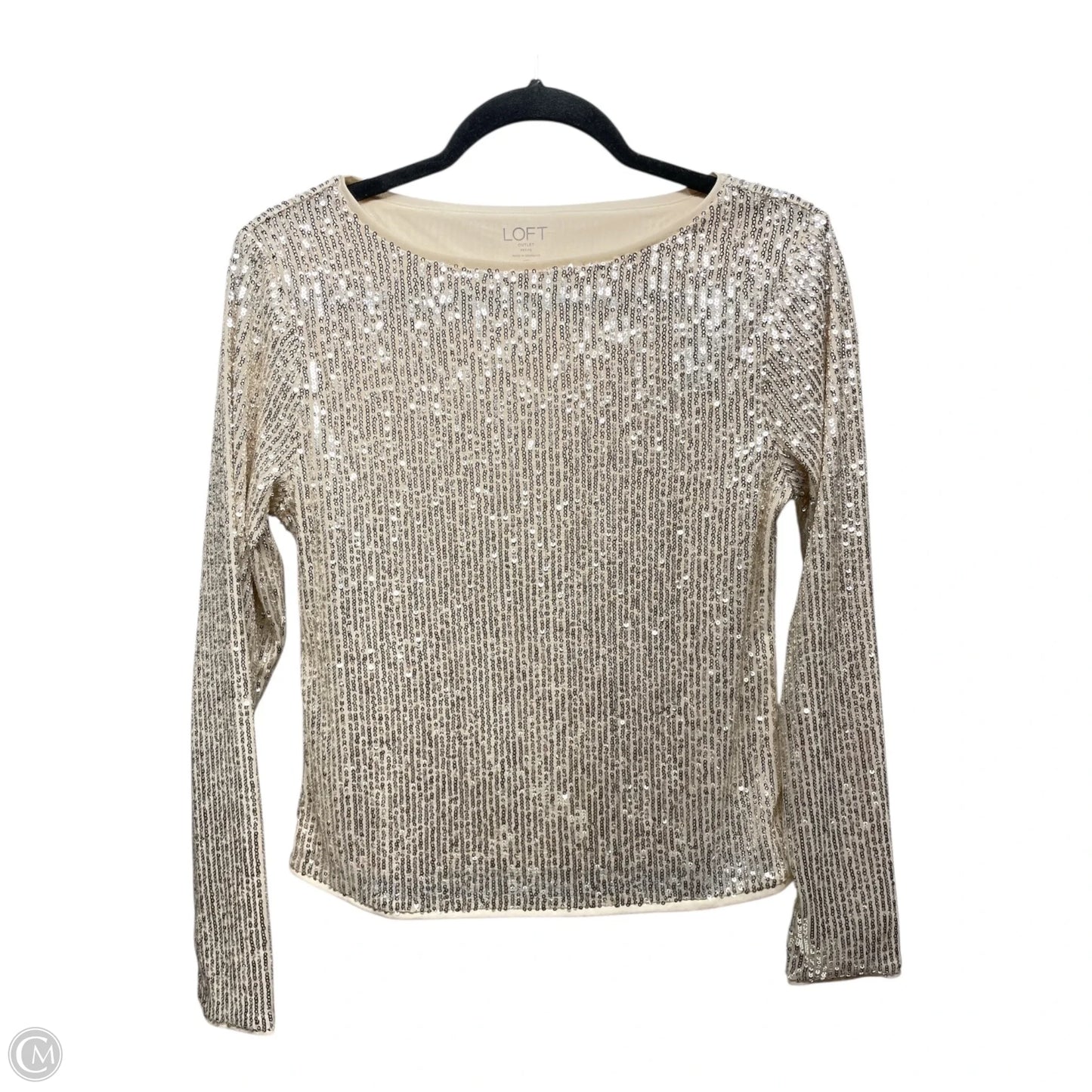 Top Long Sleeve By Loft In Beige, Size: Mp