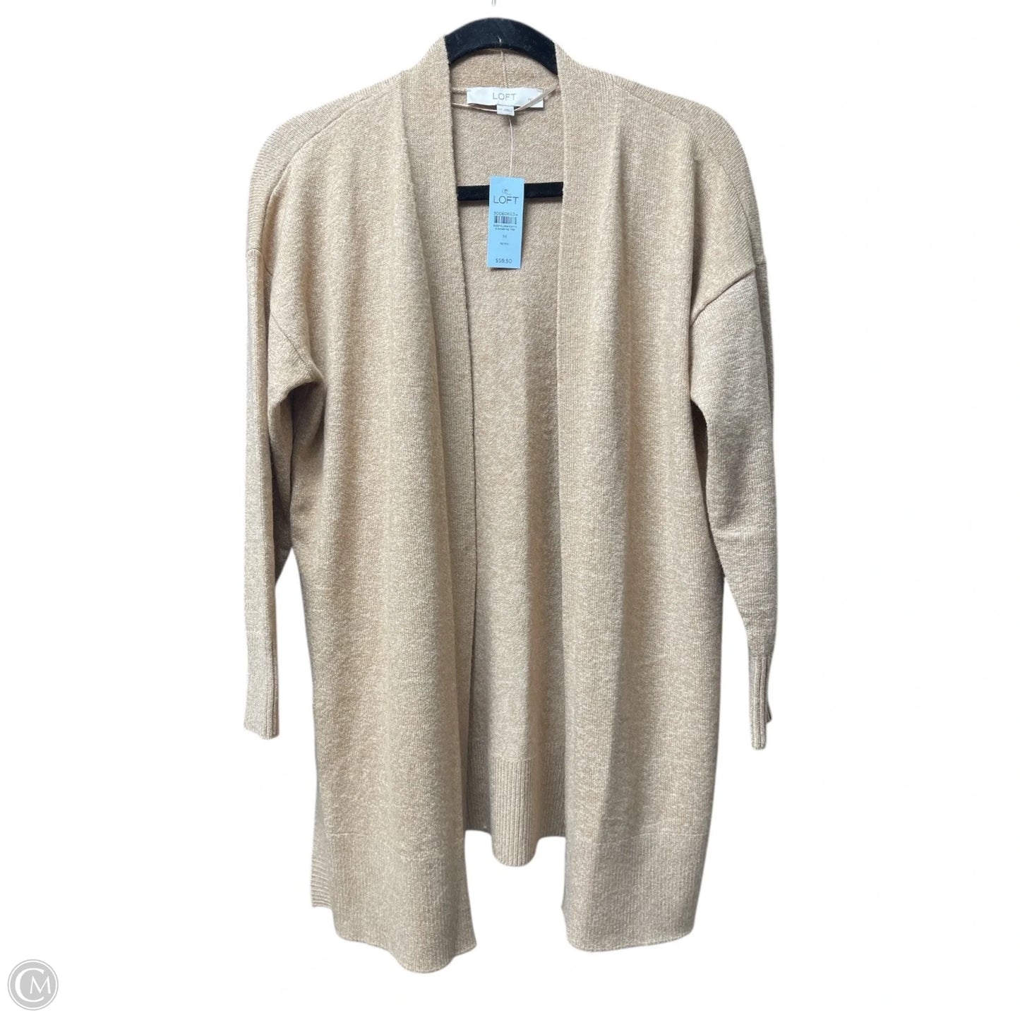 Sweater Cardigan By Loft In Tan, Size: Mp