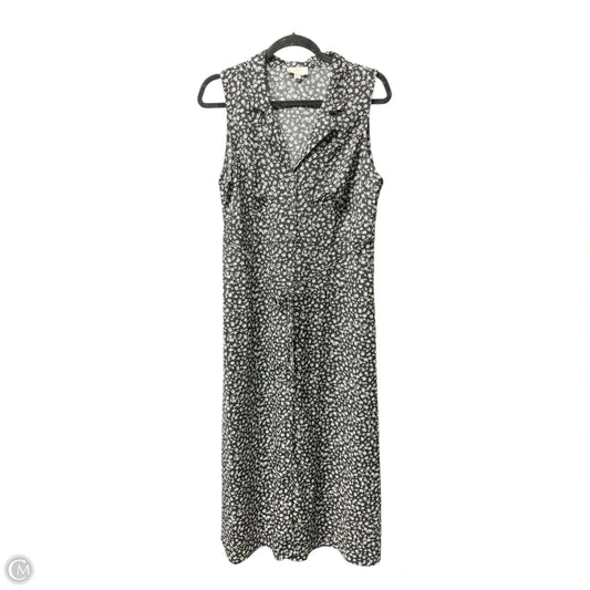 Dress Casual Midi By Loft In Black & White, Size: 10p