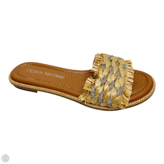 Sandals Flats By Crown Vintage In Tan, Size: 6