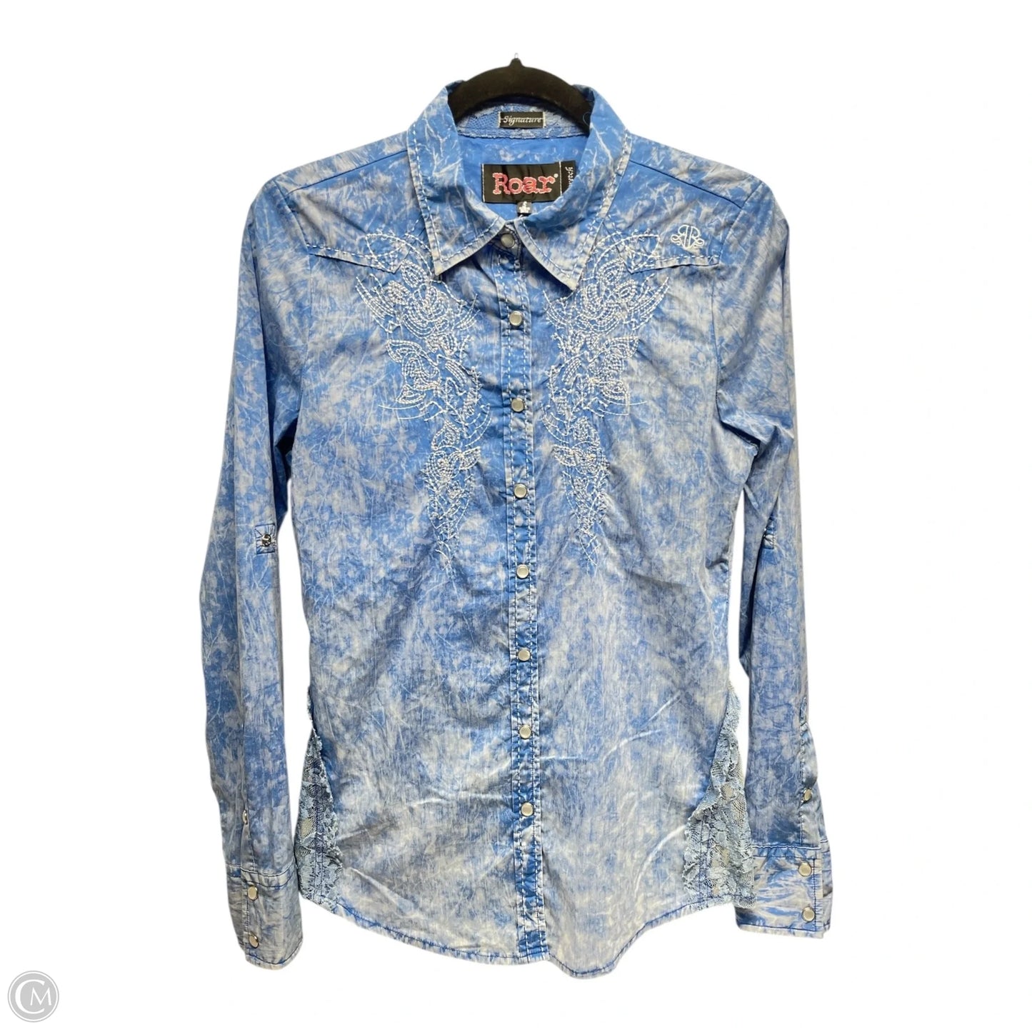 Top Long Sleeve By ROAR In Blue, Size: S