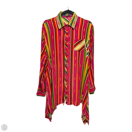 Tunic Long Sleeve By Lucky & Blessed In Multi-colored, Size: 2x