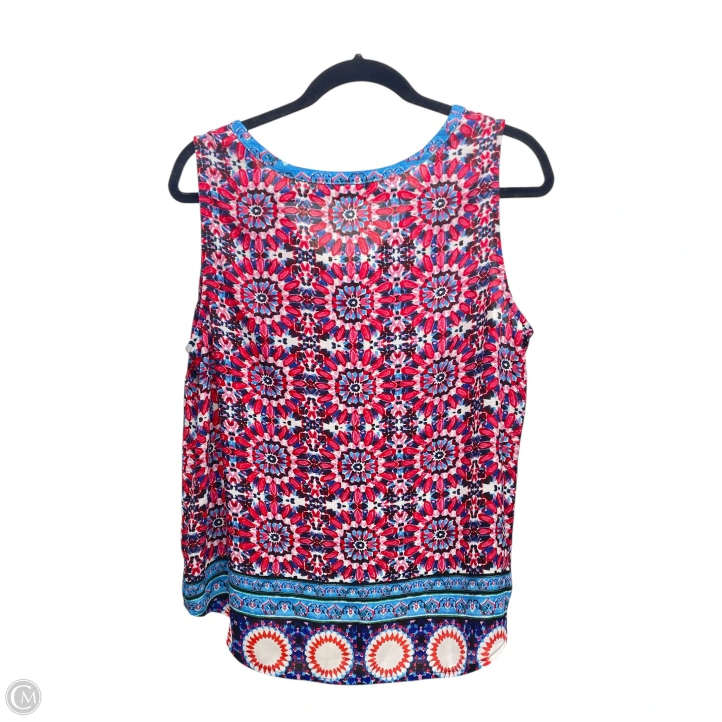 Top Sleeveless By Dr2 In Blue & Red, Size: L