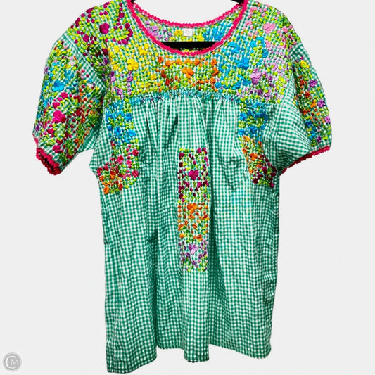 Tunic Short Sleeve By Clothes Mentor In Multi-colored, Size: L