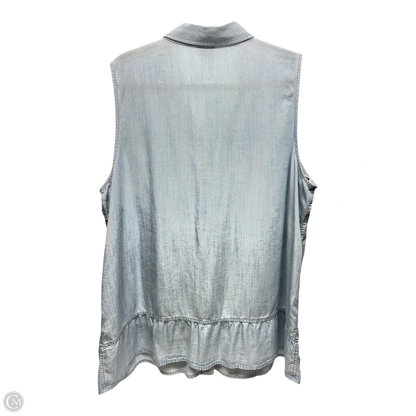 Top Sleeveless By Chicos In Blue, Size: Xl