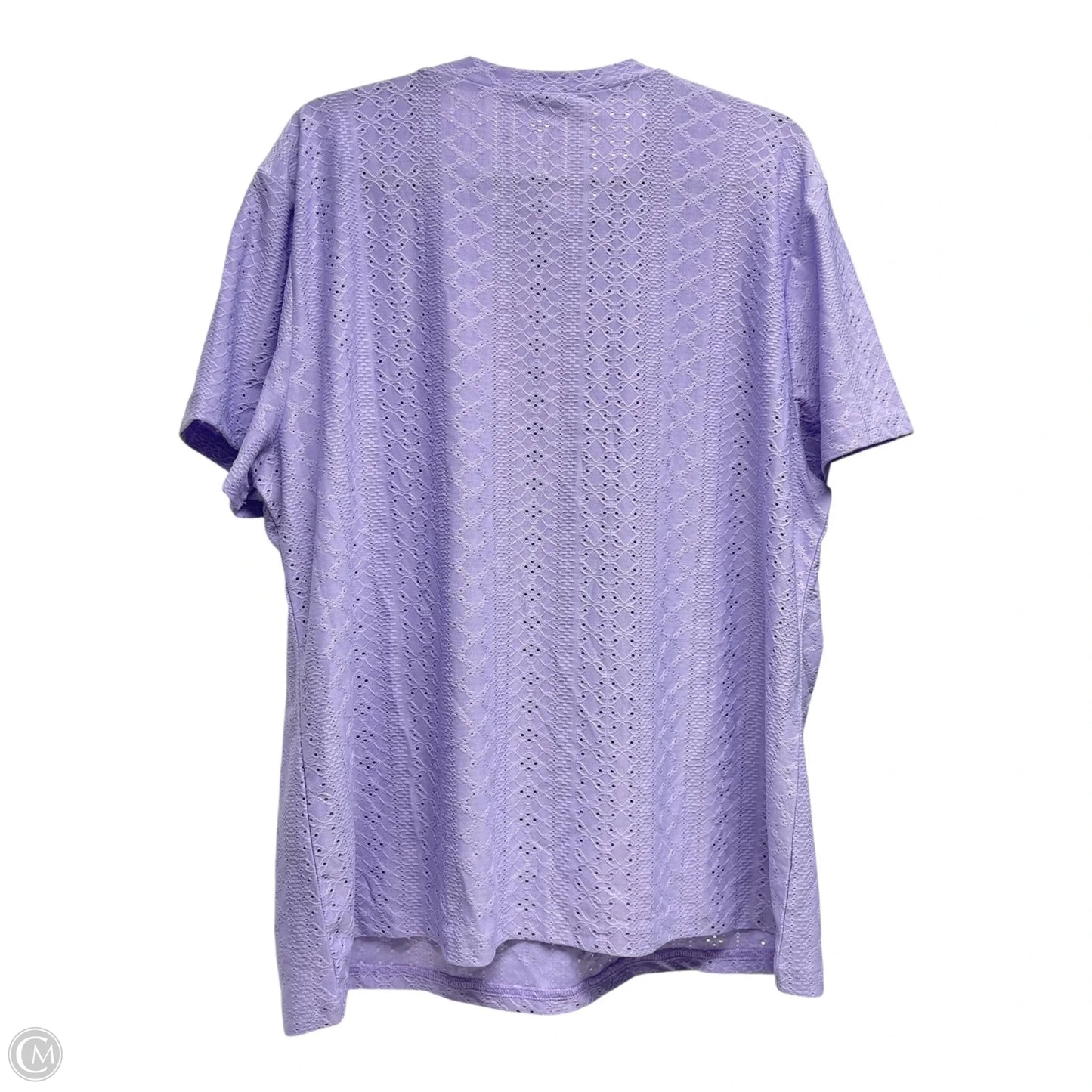 Top Short Sleeve By EKOUAER In Purple, Size: Xl