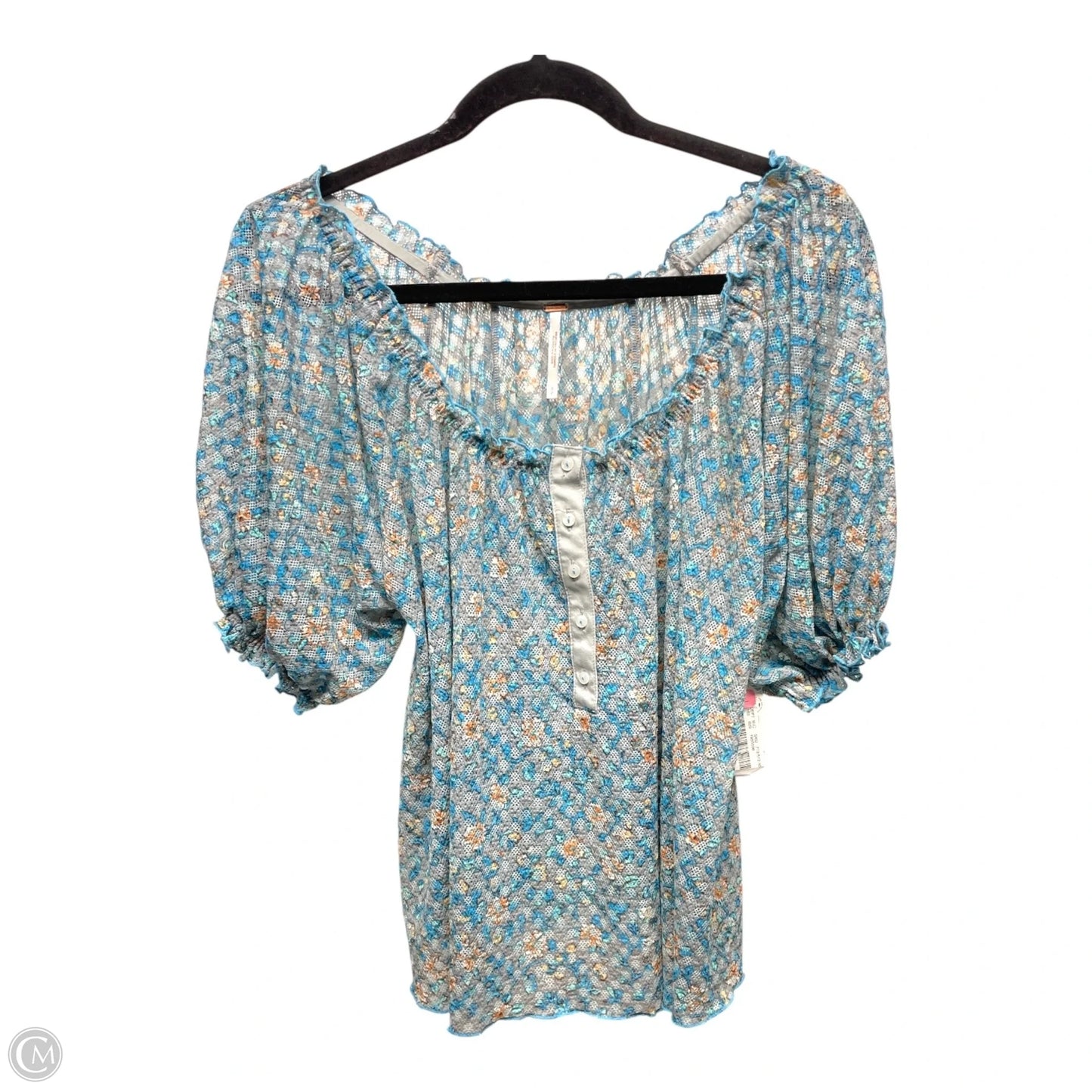 Top Short Sleeve By Free People In Blue, Size: Sp