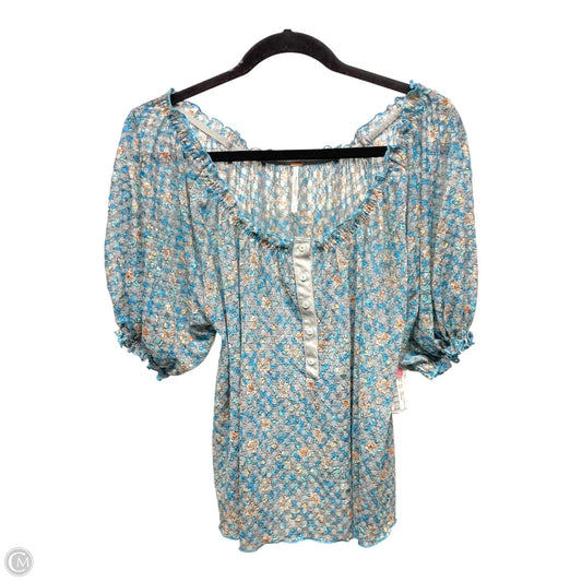 Top Short Sleeve By Free People In Blue, Size: Sp