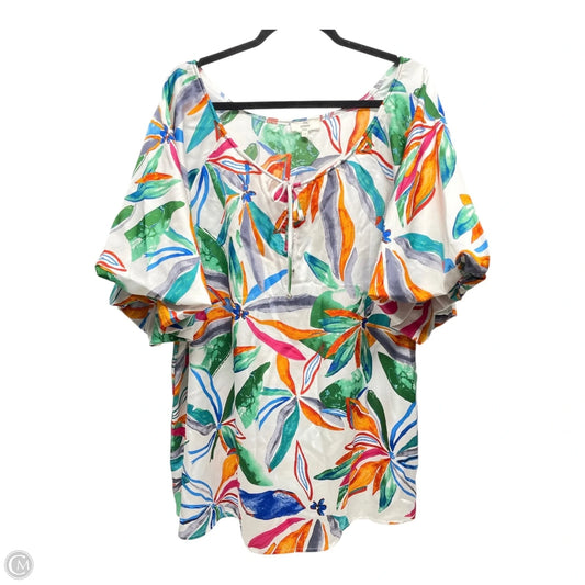 Top Short Sleeve By Entro In Multi-colored, Size: 1x
