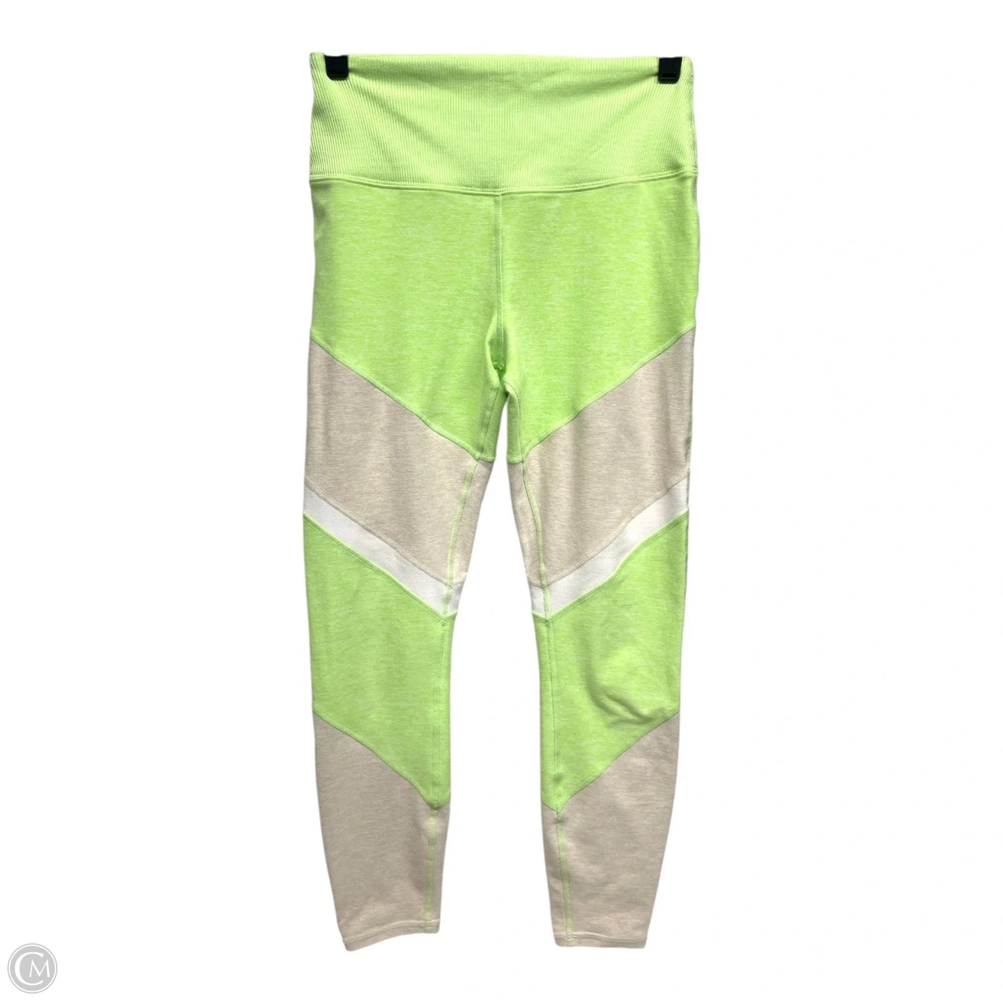 Athletic Leggings By Alo In Green & Grey, Size: S