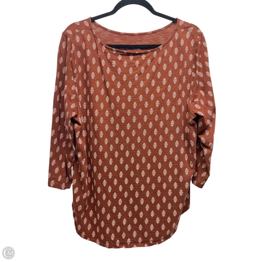 Top Long Sleeve By Chicos In Brown, Size: Xl