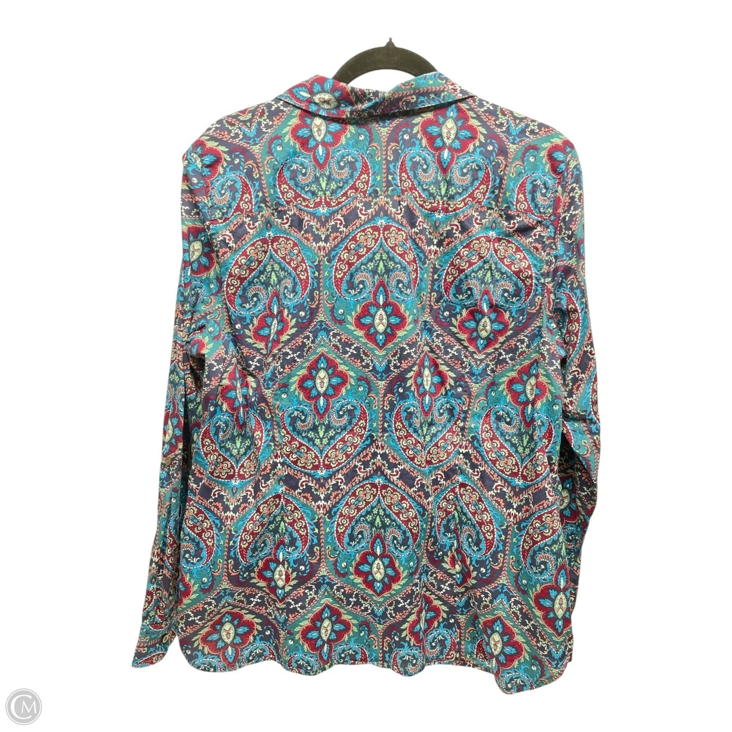 Top Long Sleeve By Talbots In Blue, Size: L