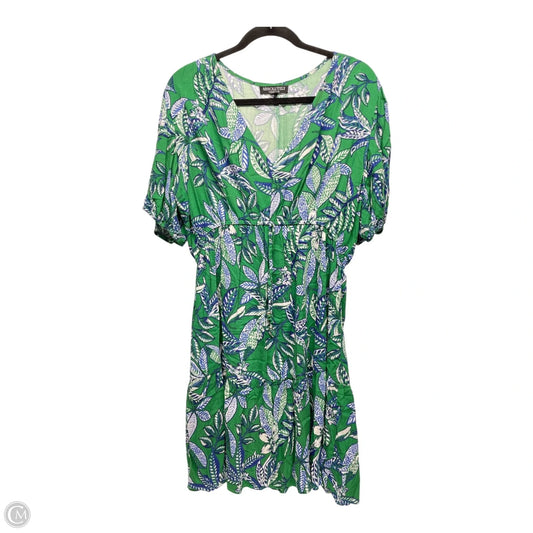 Dress Casual Short By Absolutely Famous In Blue & Green, Size: L