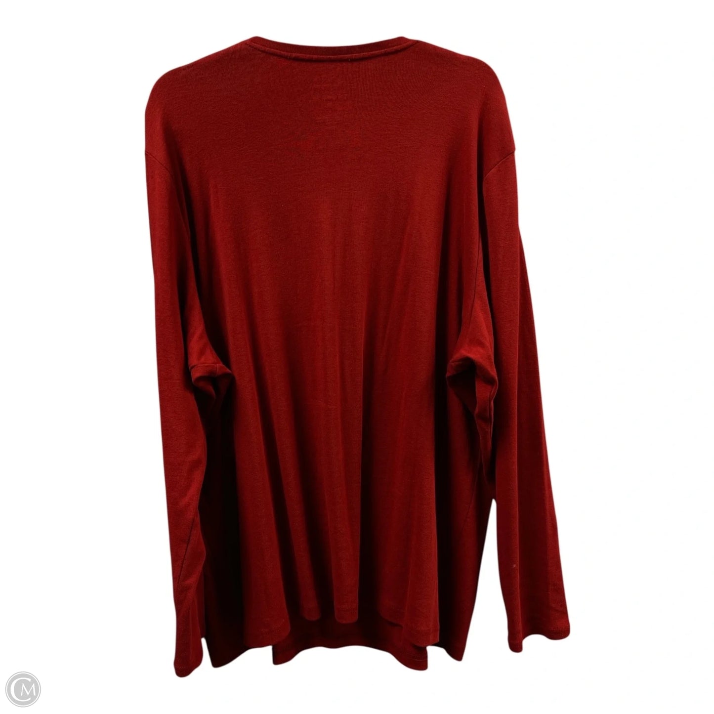 Top Long Sleeve Basic By Croft And Barrow In Red, Size: 3x