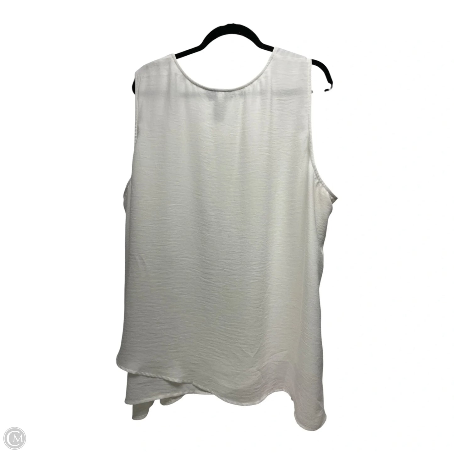 Top Sleeveless By Catherines In White, Size: 3x