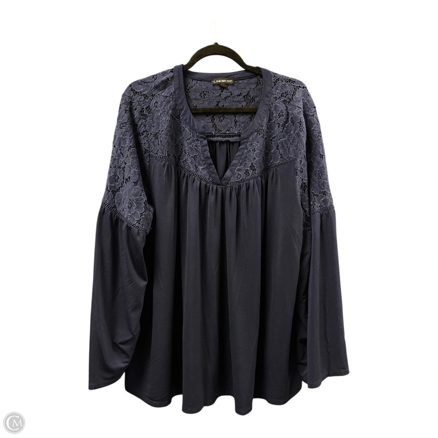 Top Long Sleeve By Lane Bryant In Blue, Size: 4x