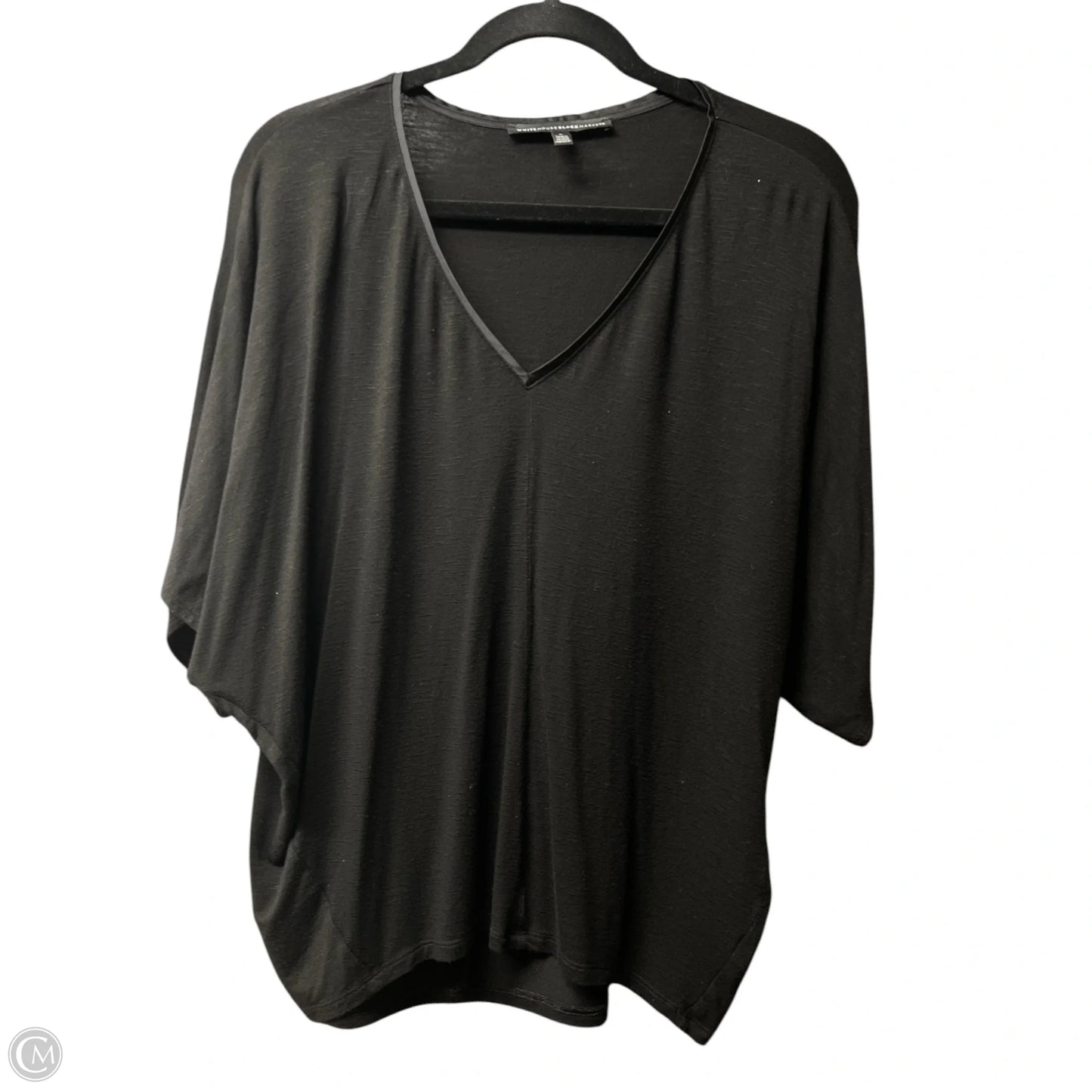 Top Short Sleeve By White House Black Market In Black, Size: S
