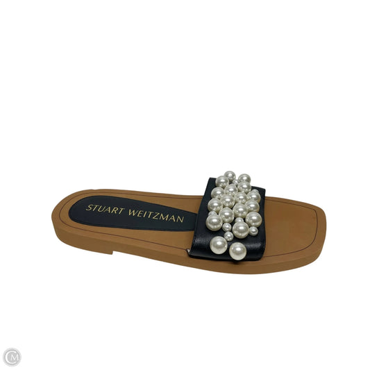 Sandals Designer By Stuart Weitzman In Black & Tan, Size: 6.5