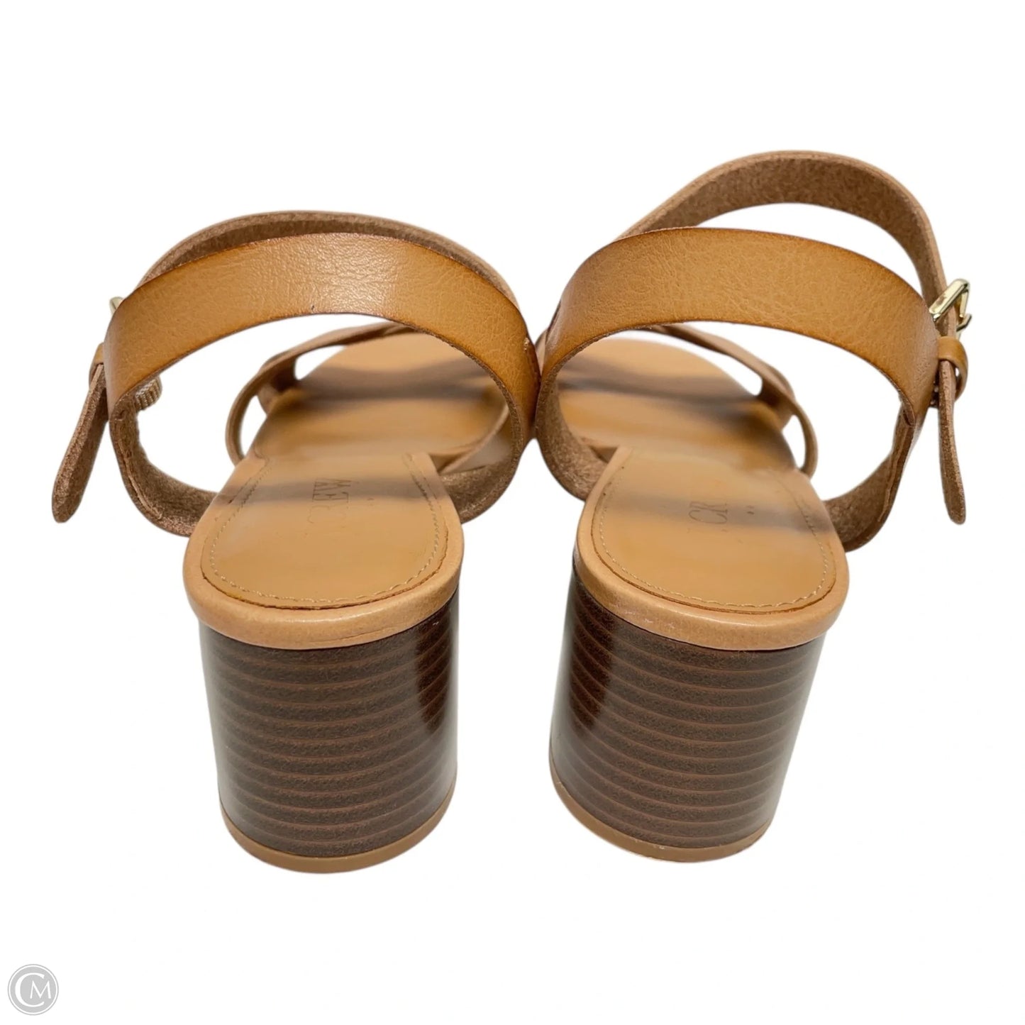 Sandals Heels Block By J. Crew In Tan, Size: 8