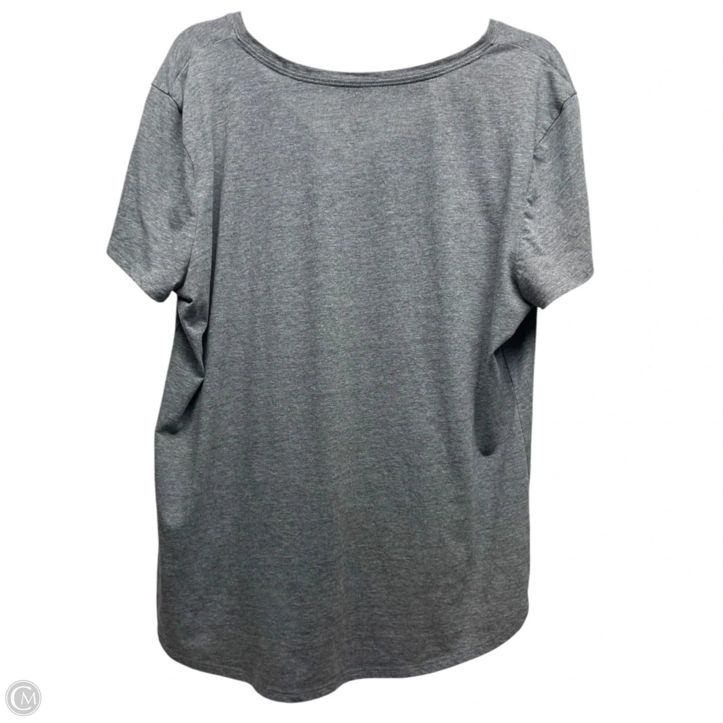 Top Short Sleeve Basic By New York And Co In Grey, Size: Xxl