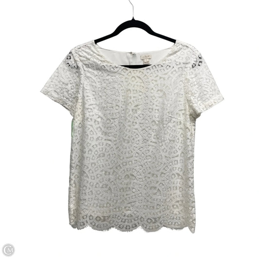 Top Short Sleeve By J. Crew In White, Size: 0