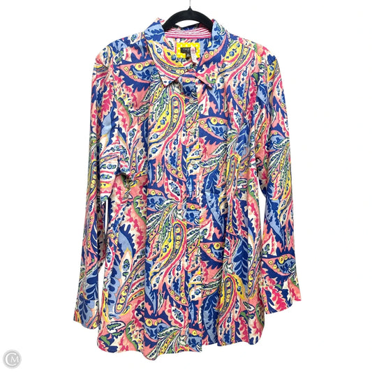 Top Long Sleeve By Talbots In Multi-colored, Size: 2x