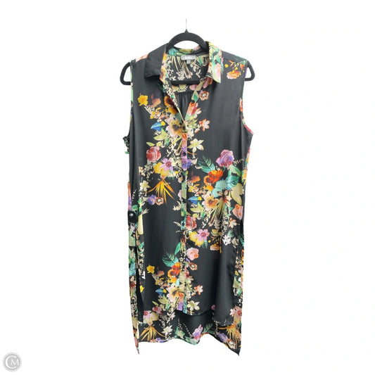 Dress Casual Midi By Neiman Marcus In Floral Print, Size: L
