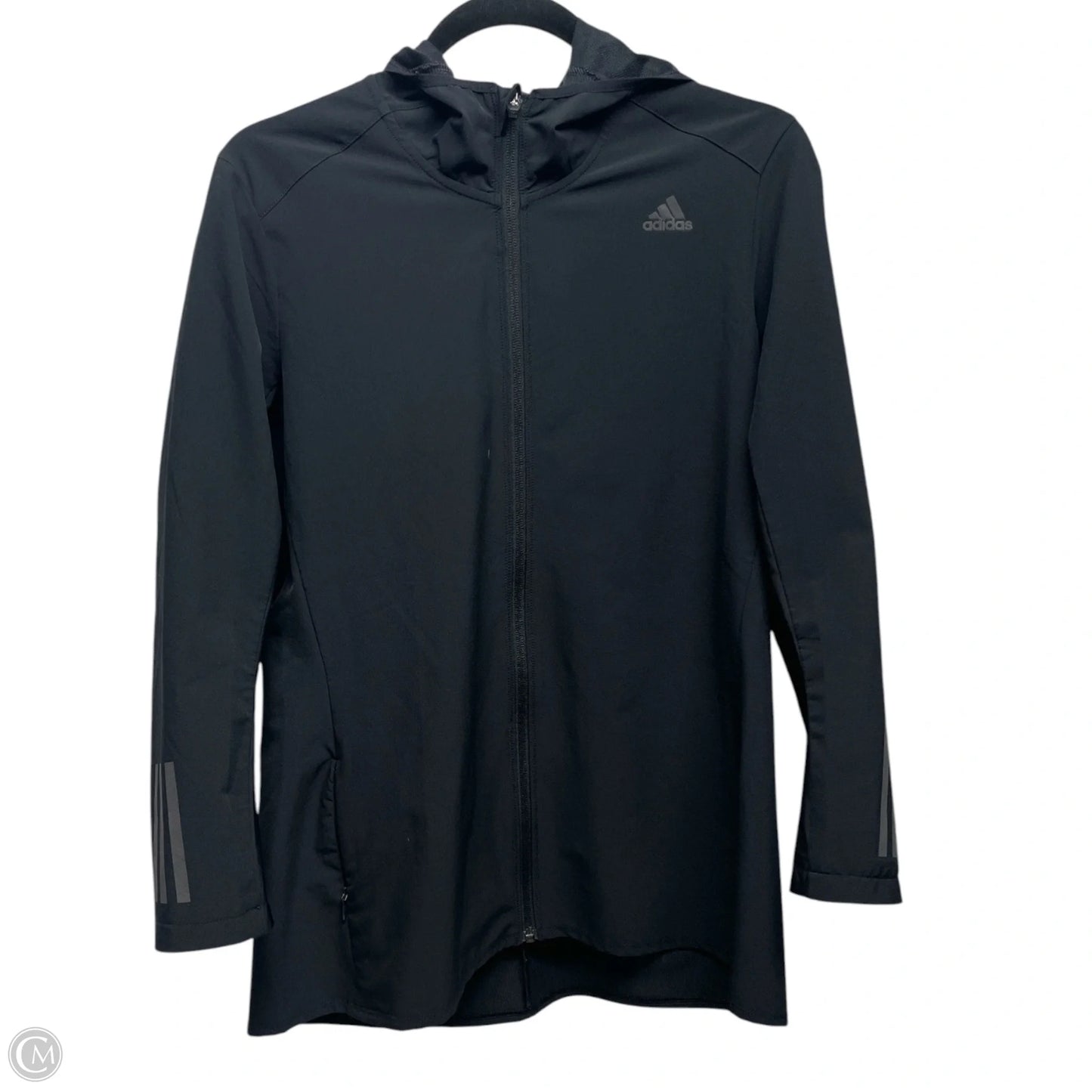 Athletic Jacket By Adidas In Black, Size: L