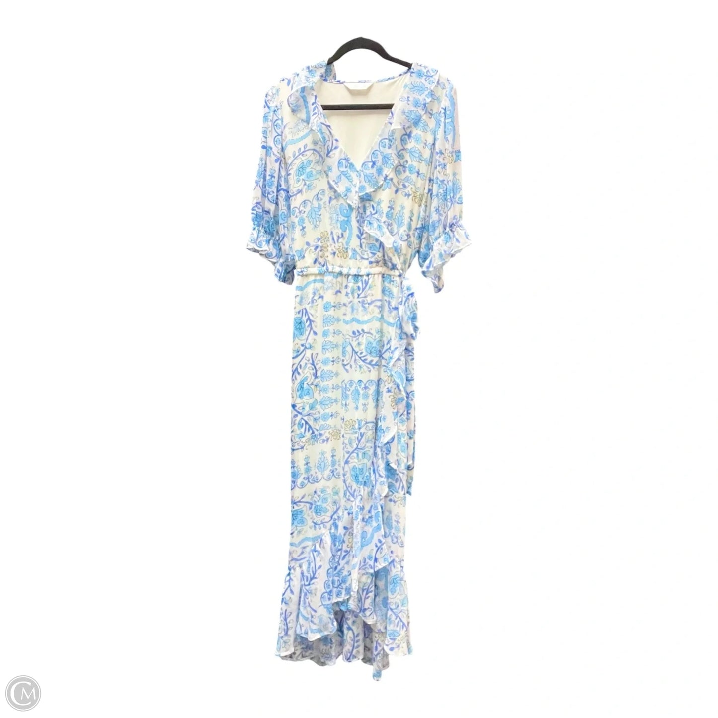 Dress Casual Maxi By Lc Lauren Conrad In Blue & White, Size: 2x