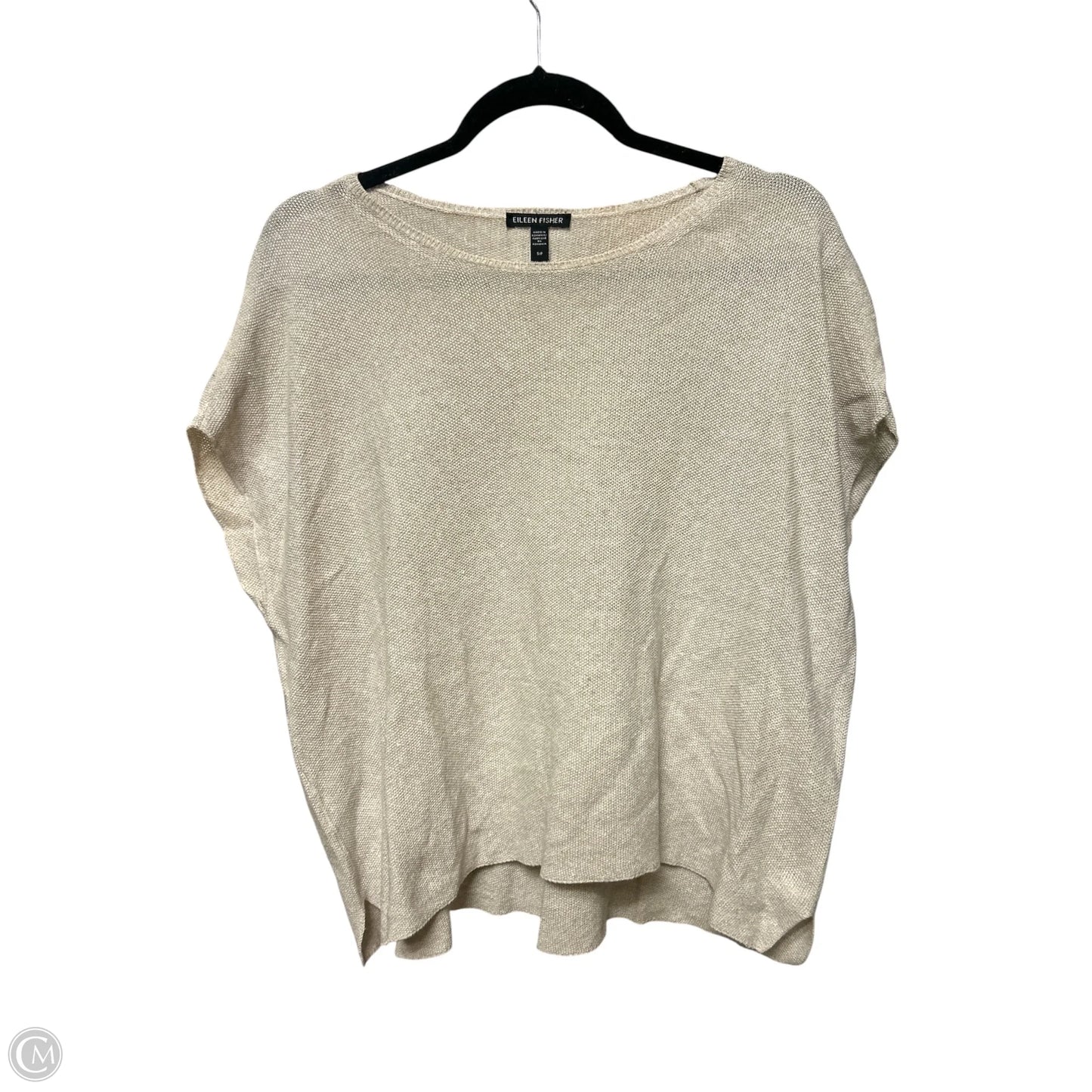 Top Short Sleeve By Eileen Fisher In Cream, Size: Sp