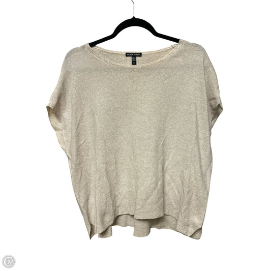 Top Short Sleeve By Eileen Fisher In Cream, Size: Sp