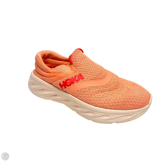 Shoes Athletic By Hoka In Orange & White, Size: 7