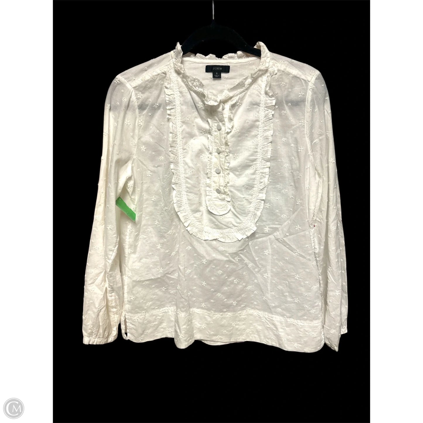 Top Long Sleeve By J. Crew In White, Size: S