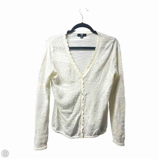 Cardigan Designer By Frye In White, Size: M
