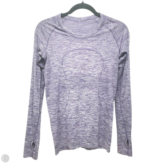 Athletic Top Long Sleeve Crewneck By Lululemon In Purple, Size: Xs