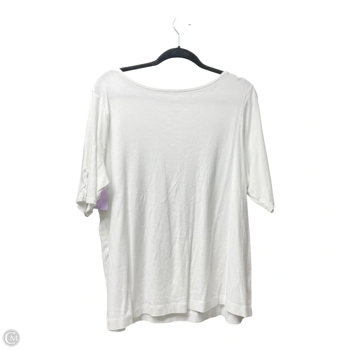 Top Short Sleeve Basic By Chicos In White, Size: Xl