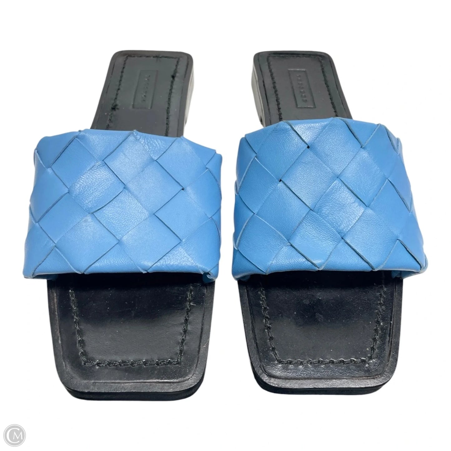 Sandals Flats By Top Shop In Black & Blue, Size: 7.5
