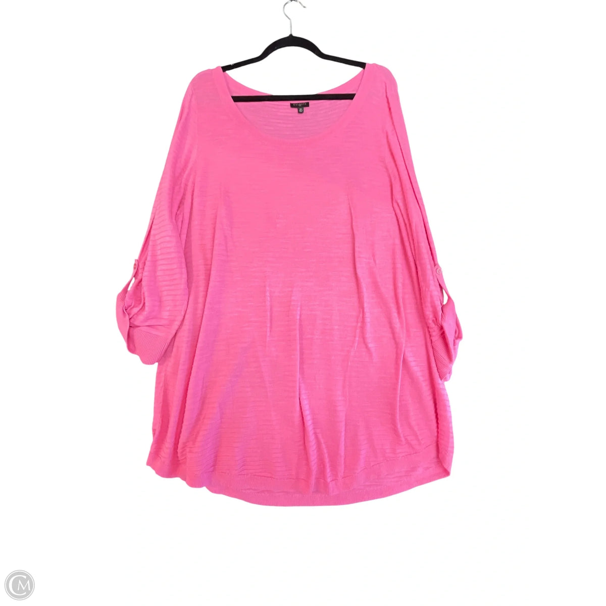 Top Long Sleeve By Talbots In Pink, Size: 2x
