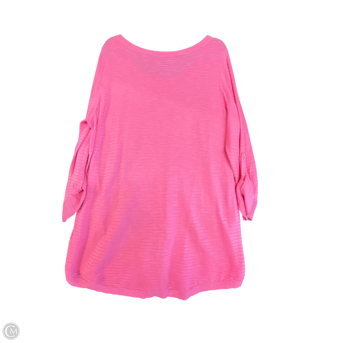 Top Long Sleeve By Talbots In Pink, Size: 2x