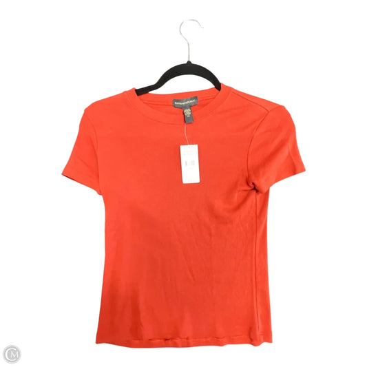 Top Short Sleeve Basic By Banana Republic In Orange, Size: Xs