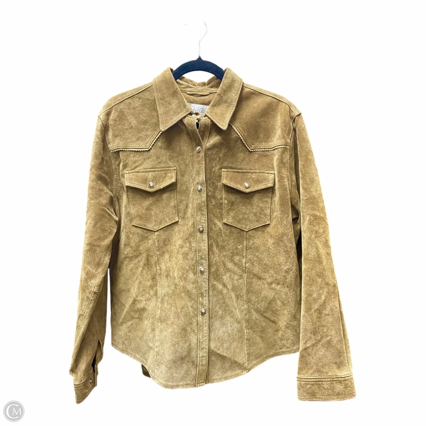 Jacket Leather By TASHA POLIZZI In Tan, Size: L
