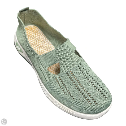 Shoes Flats By Clothes Mentor In Green & White, Size: 9.5