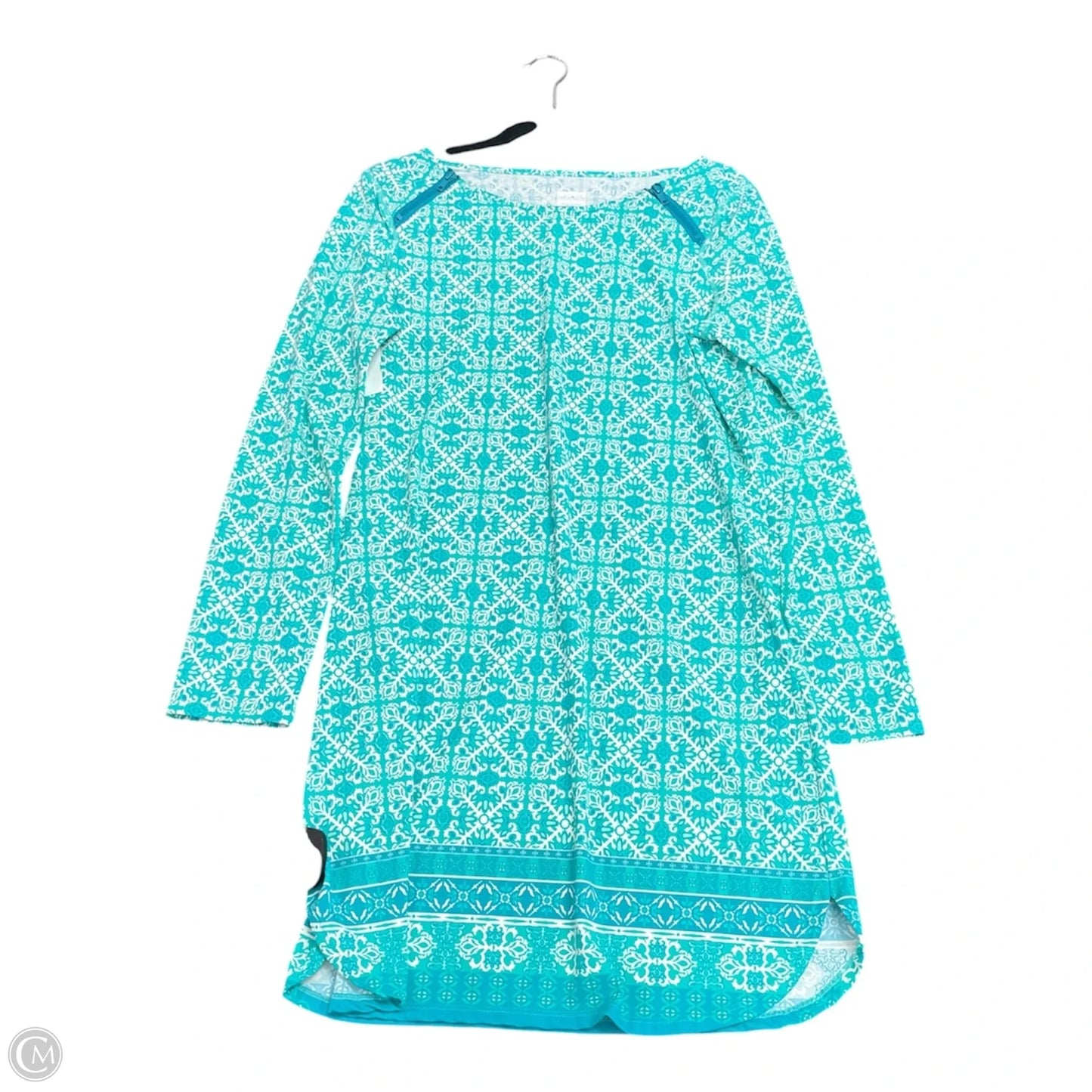 Dress Casual Short By Cabana Life In Green & White, Size: Xl