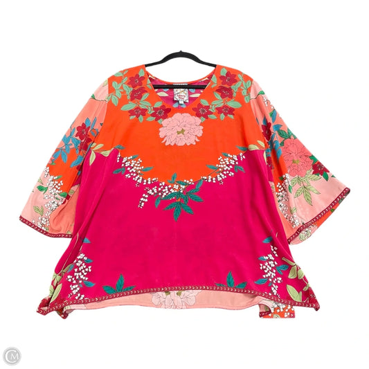 Top Long Sleeve Designer By Johnny Was In Multi-colored, Size: Xl