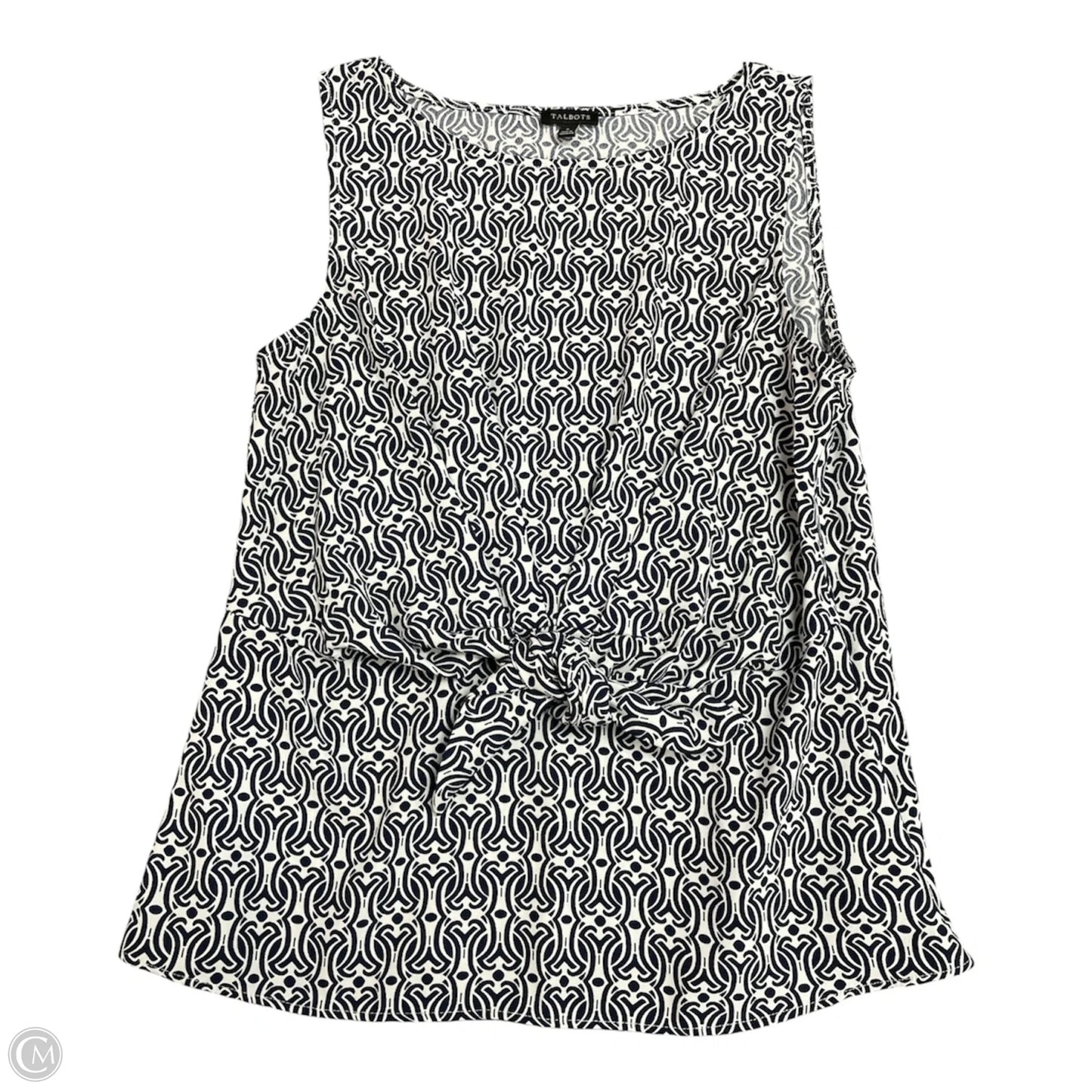Top Sleeveless By Talbots In Black & White, Size: S