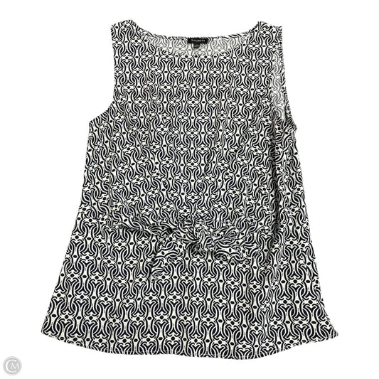 Top Sleeveless By Talbots In Black & White, Size: S