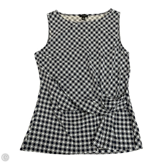Top Sleeveless By Ann Taylor In Blue & White, Size: M