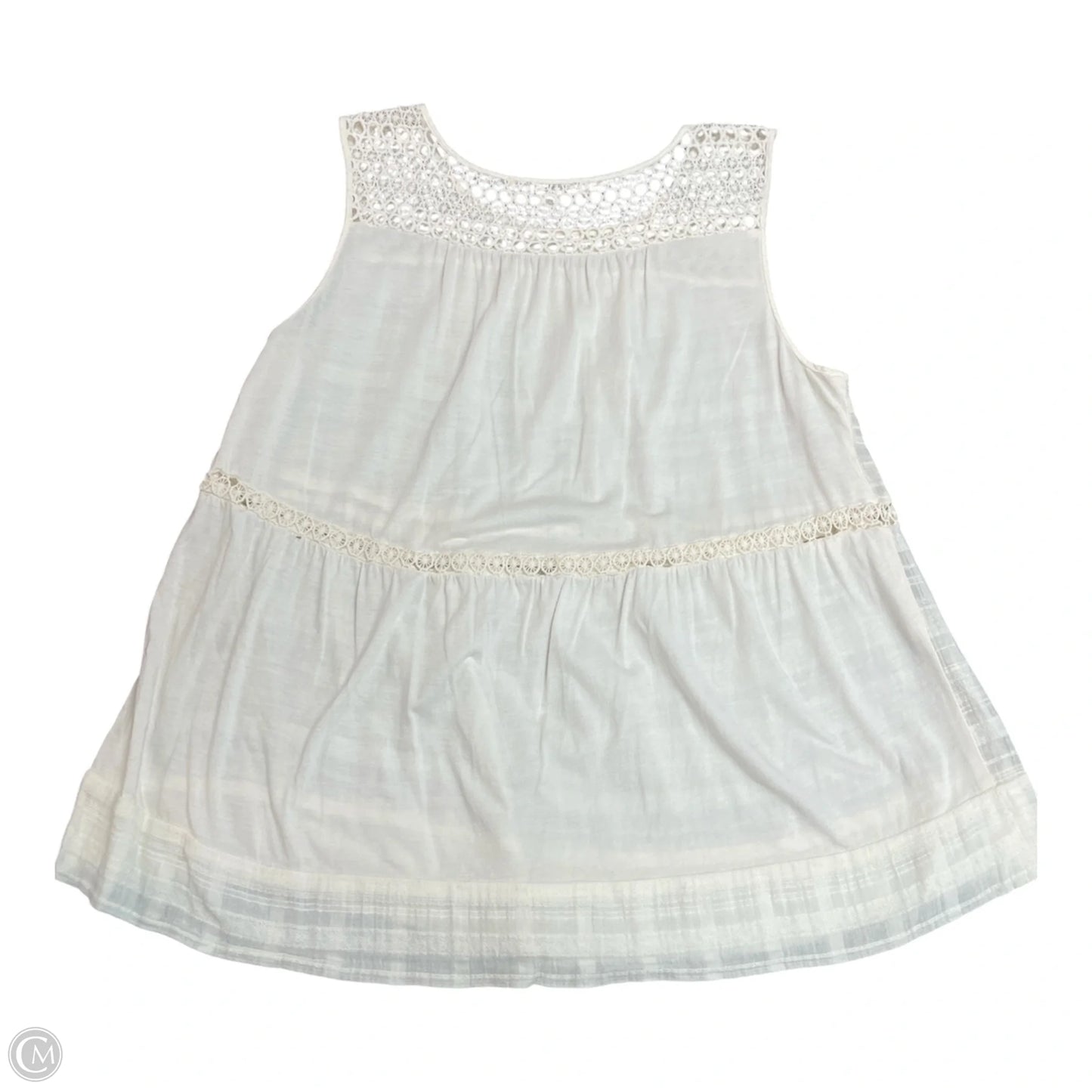 Top Sleeveless By Loft In White, Size: M
