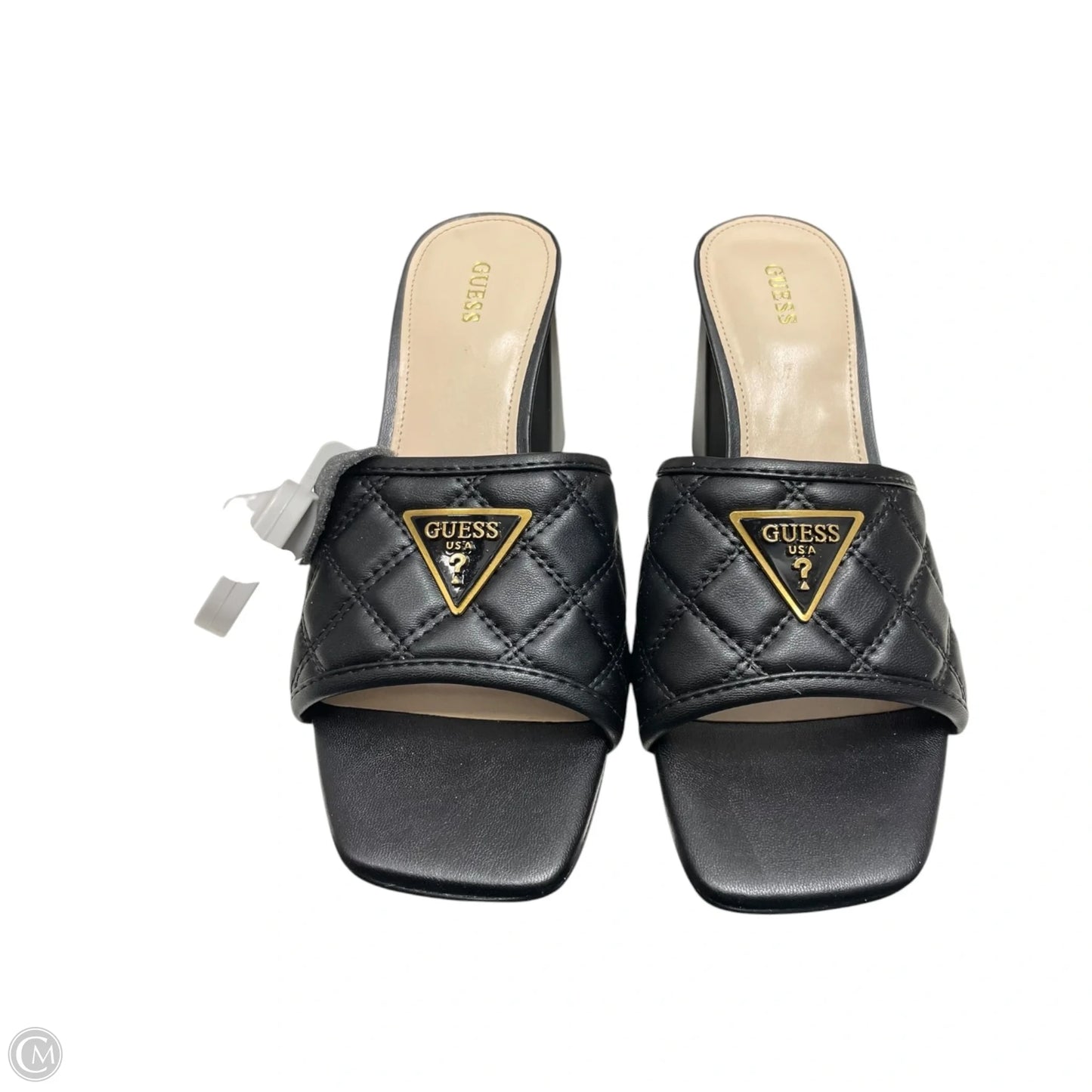 Shoes Heels Block By Guess In Black, Size: 8.5